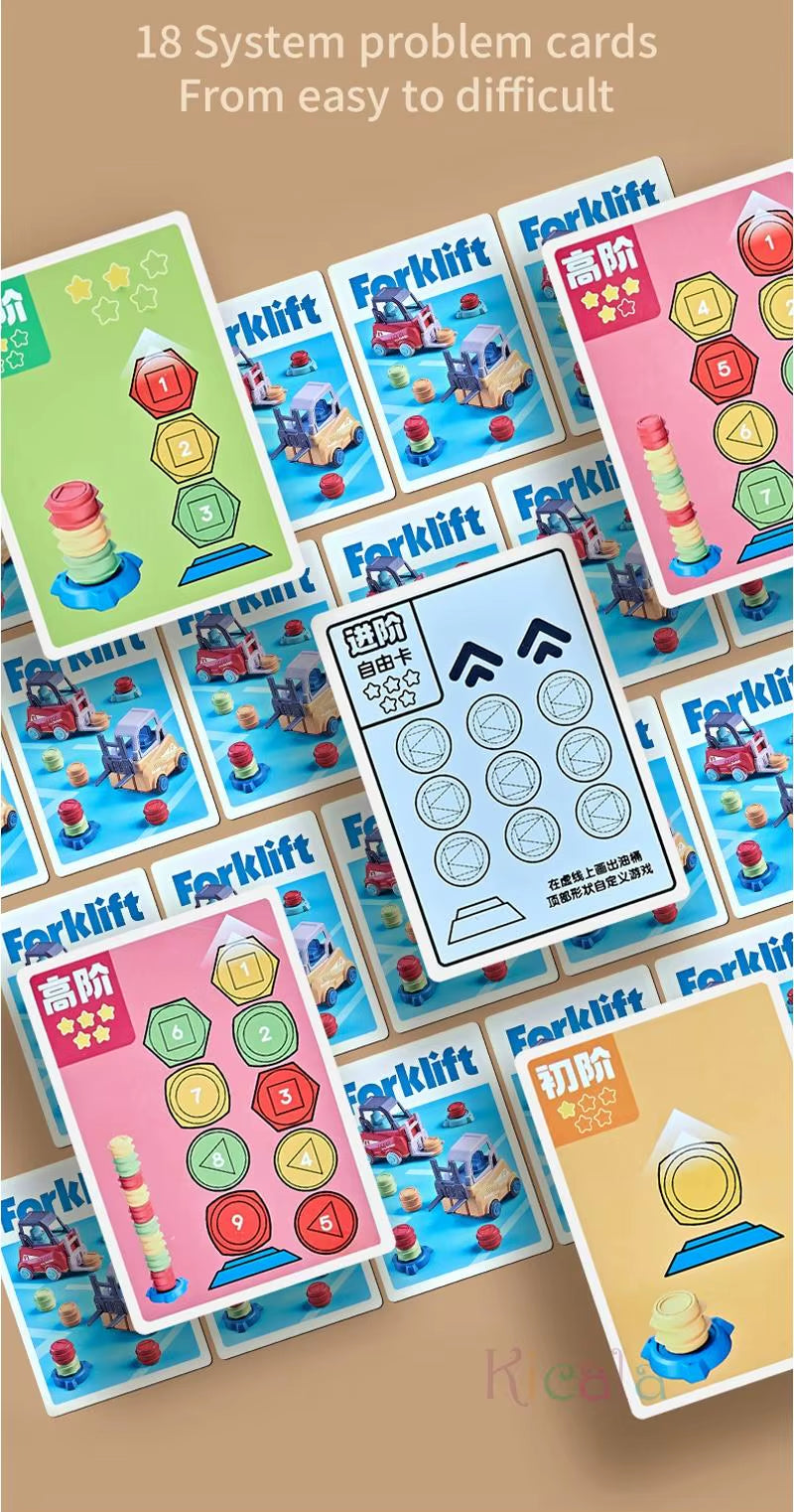 Crazy Forklift Training Ability to Respond to Kids Toys Interactive Board Games Early Educational Parent-Child Matching Toy