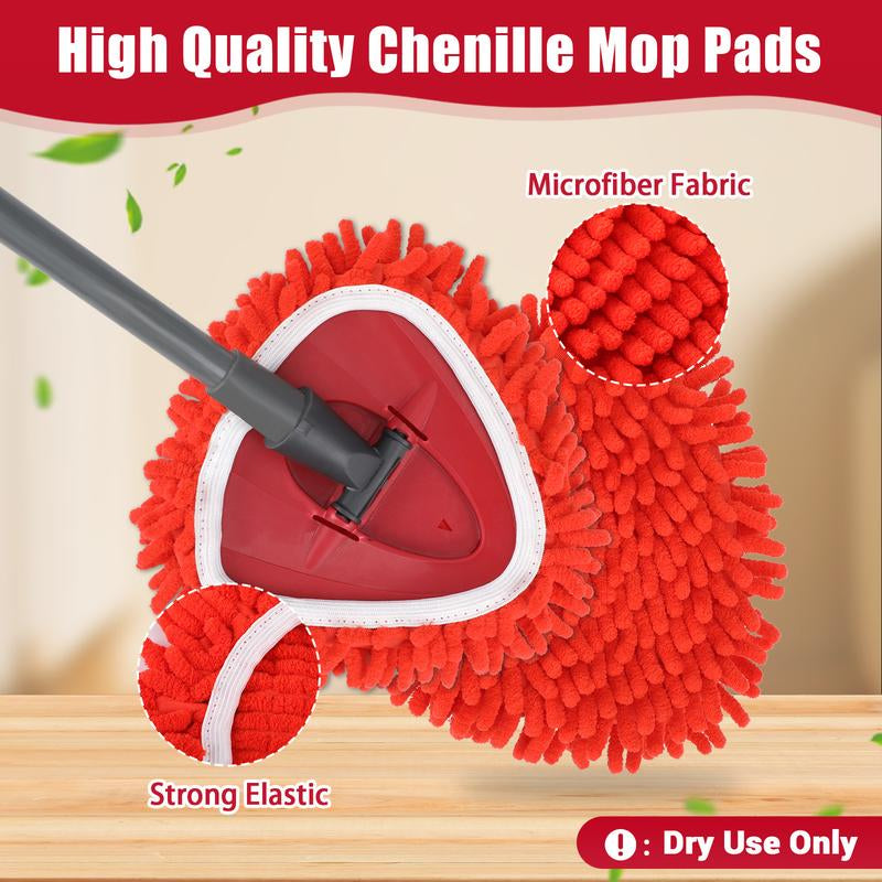 Chenille Duster Replacement Heads for O-Cedar 2025 Unique Design Heads Turn Mop into Long-Handle Duster Dry Cleaning Trap Pickup Dust Machine Washable
