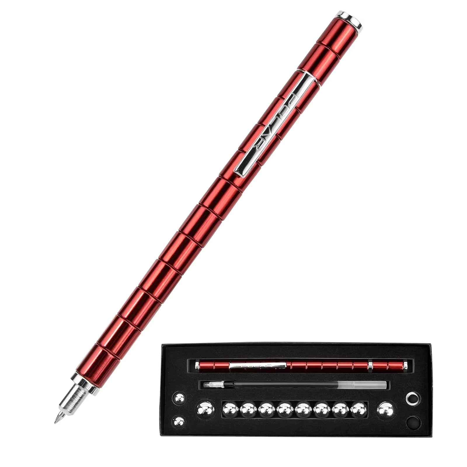 Anxiety Toy Pen, Magnetic Metal Stress Reduction Pen Desk Toy Multifunctional Deformable Writing Pen Children Adult Gift